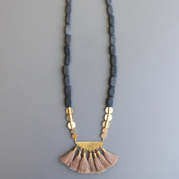 My Riviere Jewelry - Casey Brass Fringe Necklace